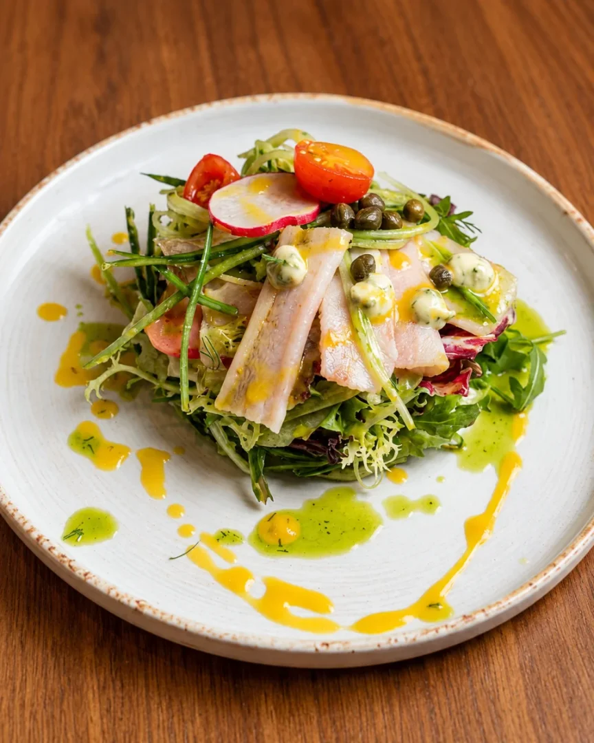 Smoked eel salad