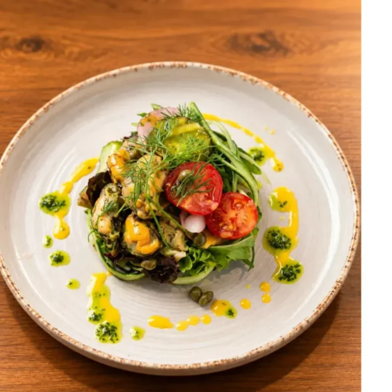 Kogt Muslingesalat (serveres kold)
